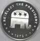 1972 Medal Richard Nixon 0.85 grams Sterling Silver 1.5" Diameter As Shown