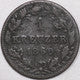 1860 German 1 Kreuzer 0.166% Silver ~0.8 grams ~14.5 mm Diameter As Shown